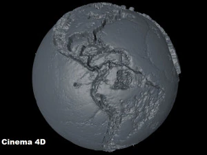 scale relief topographic world map 3D Model