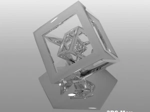 rotating effect concentric cubes 3D Print Model
