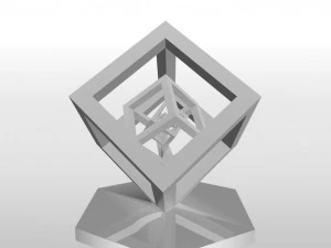 rotating effect concentric cubes 3D Print Model