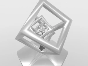 rotating effect concentric cubes 3D Print Model