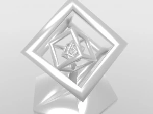 rotating effect concentric cubes 3D Print Model