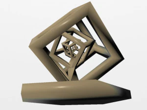 rotating effect concentric cubes 3D Print Model