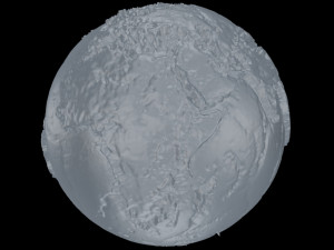 scale relief topographic world map 3dprinter scale 1in50000000 Modèles 3D en vedette