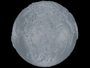 scale relief topographic world map 3dprinter scale 1in50000000 3D Print Model