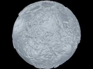 scale relief topographic world map 3dprinter scale 1in50000000 3D Print Model