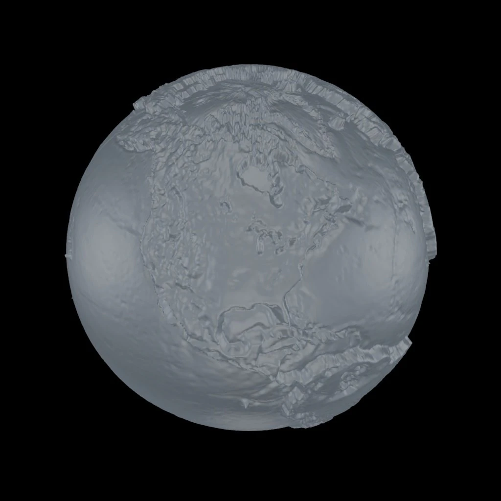 scale relief topographic world map 3dprinter scale 1in100000000 3D Print Model .c4d .max .obj .3ds .fbx .stl .blend 