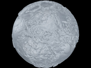 scale relief topographic world map 3dprinter scale 1in100000000 3D Print Model
