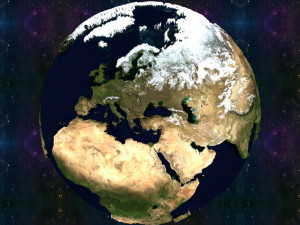 scale relief topographic world map 3dprinter scale 1in100000000 3D Print Model