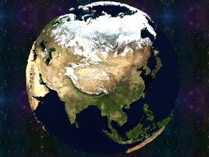 scale relief topographic world map 3dprinter scale 1in100000000 3D Print Model