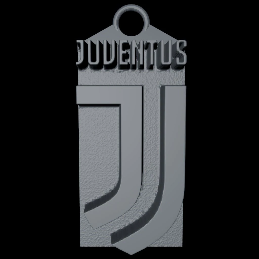 juventus keychain 3D Print Model .c4d .max .obj .3ds .fbx .stl .blend 