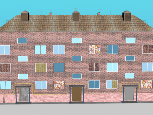 soviet small block of flats khrushchevka Model 3D