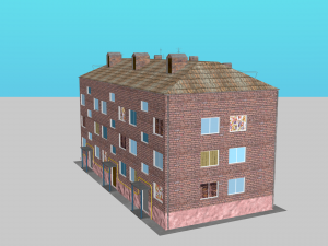 soviet small block of flats khrushchevka Model 3D