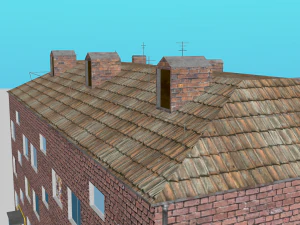 soviet small block of flats khrushchevka 3D Model