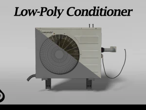Низькополігональний кондиціонер 3D Модель
