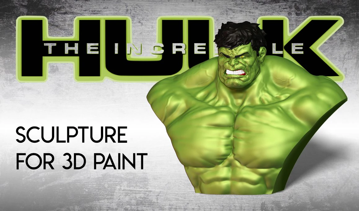 hulk bust 3D Print Model .c4d .max .obj .3ds .fbx .stl .blend