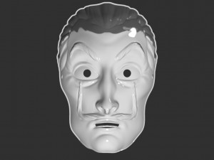 la casa de papel - dali mask Model do druku 3D