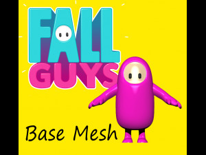 free fall guy base mesh 3D Модель