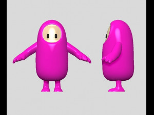 free fall guy base mesh 3D Model