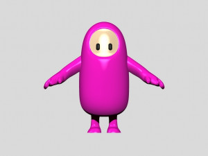 free fall guy base mesh 3D Model