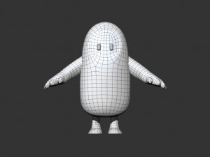 free fall guy base mesh 3D Model