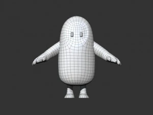 free fall guy base mesh 3D Model