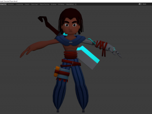 warrior boy 3d game ready model for videogame development Modèle 3D