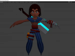 Warrior boy 3d готова модель для розробки відеоігор 3D Модель