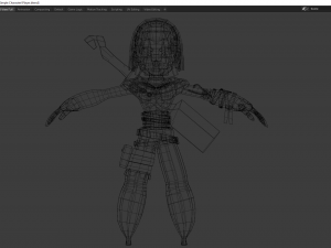 warrior boy 3d game ready model for videogame development 3D Model