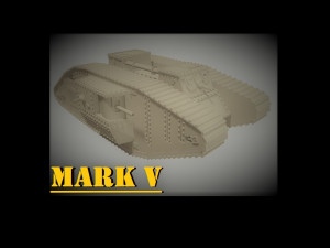 tank mark v 1-48 y 1-72 3Dプリントモデル
