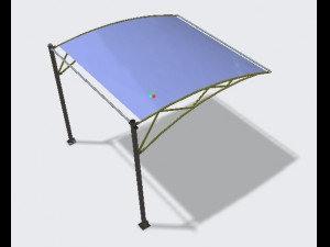 cantilever car shed 3D Model