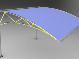 cantilever car shed 3D Model
