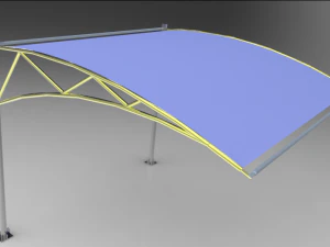 cantilever car shed 3D Model