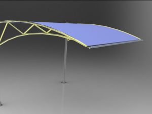 cantilever car shed 3D Model