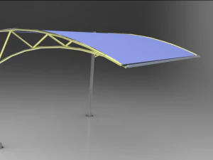 cantilever car shed 3D Model