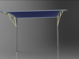 cantilever car shed 3D Model