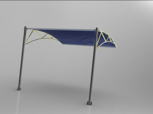 cantilever car shed 3D Model