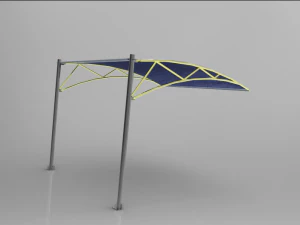 cantilever car shed 3D Model