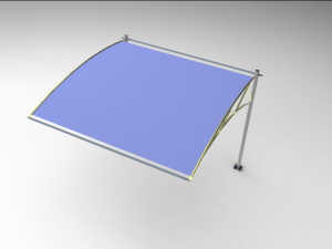 cantilever car shed 3D Model