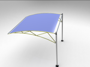 cantilever car shed 3D Model