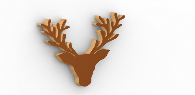 deer wood art Modello di stampa 3D .c4d .max .obj .3ds .fbx .stl .blend 