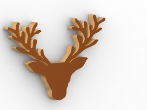 deer wood art 3D Print Model