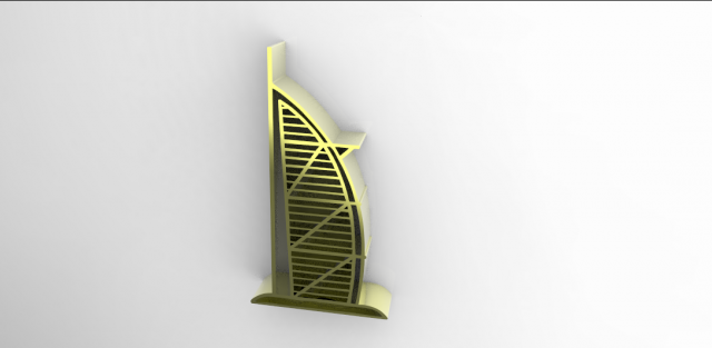 burj al arab 3D-printmodel .c4d .max .obj .3ds .fbx .stl .blend 