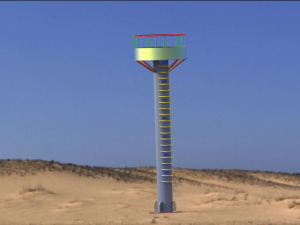 communication tower 3D मॉडल