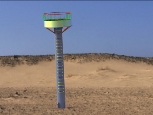communication tower 3D मॉडल