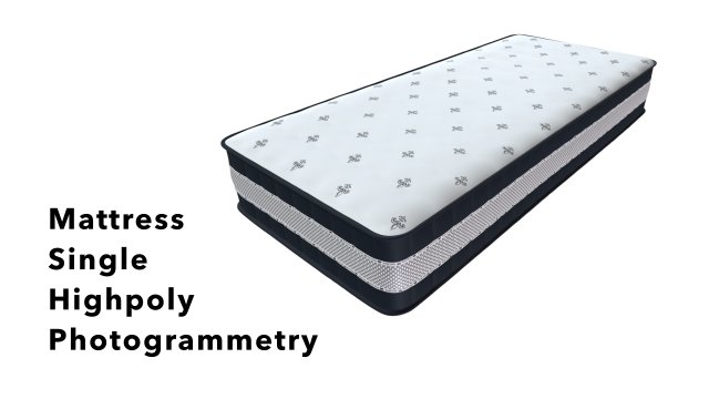 single sleeping mattress photogrammetry highpoly Model 3D .c4d .max .obj .3ds .fbx .stl .blend 