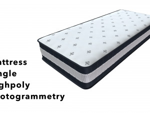 single sleeping mattress photogrammetry highpoly 3D Model