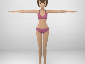 Wanita - Tipe 1 Model 3D