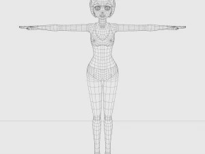 여성 - 유형 1 3D 모델