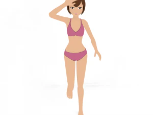 여성 - 유형 1 3D 모델