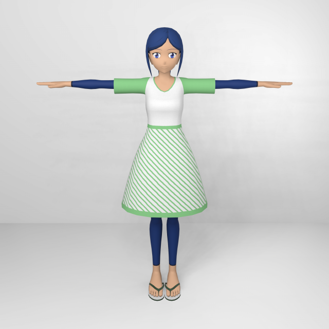 Female - Type 3 3D Model .c4d .max .obj .3ds .fbx .stl .blend 